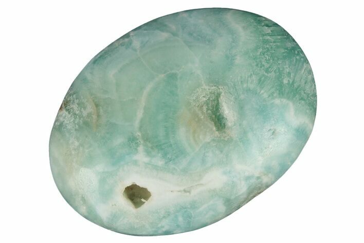 Polished Blue Caribbean Pocket Stone - Pakistan #187842